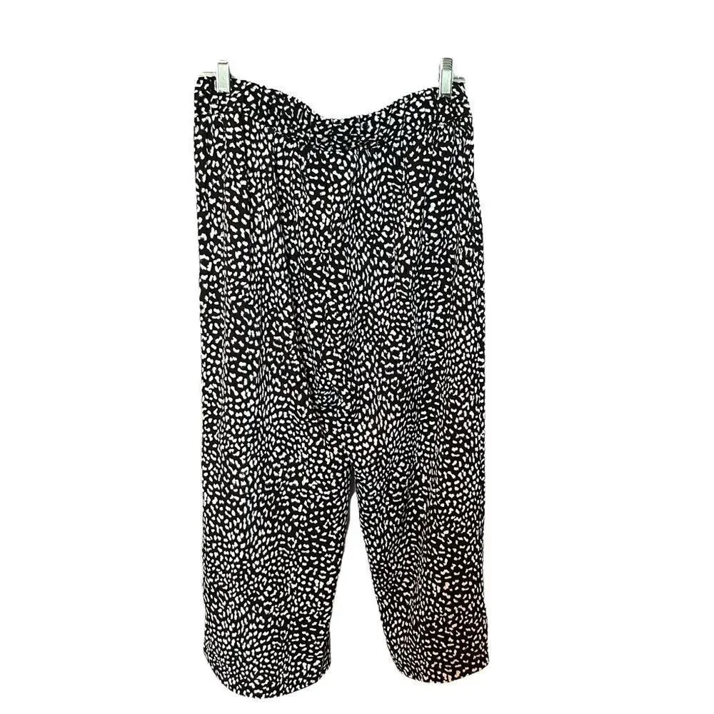 Michael Kors Capris black and white Small, wide elastic waist with draw string